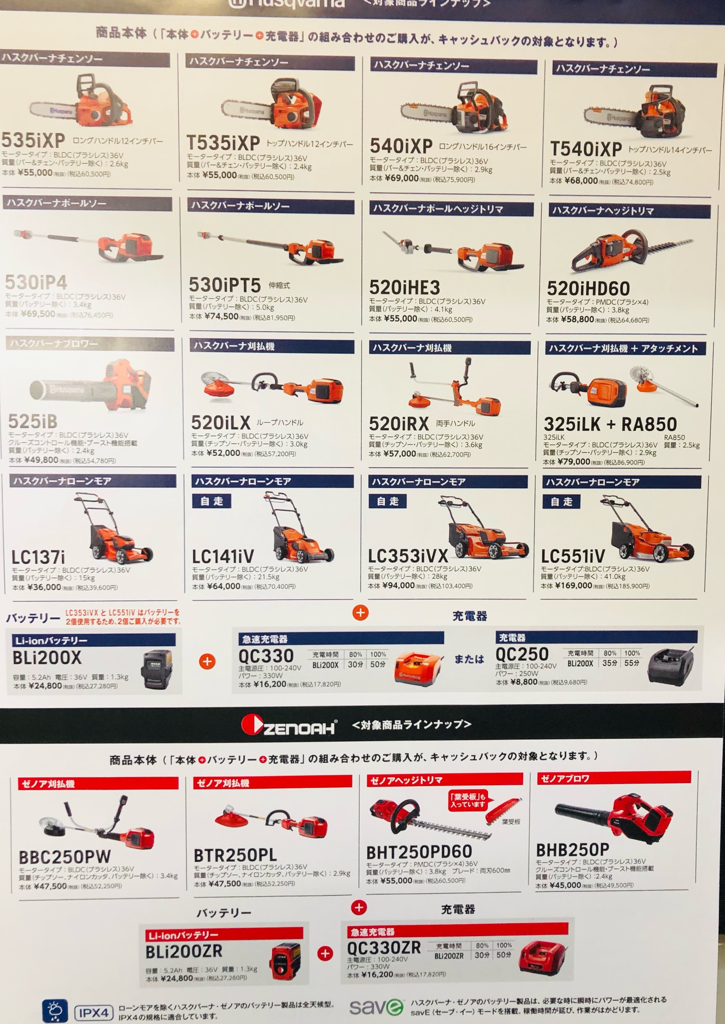 パワーツールショップ レン|秋のバッテリーキャッシュバックキャンペーン