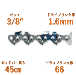 ラピッドスーパー3 (RS3), 3/8　1.6mm　(45cm用)36260000066